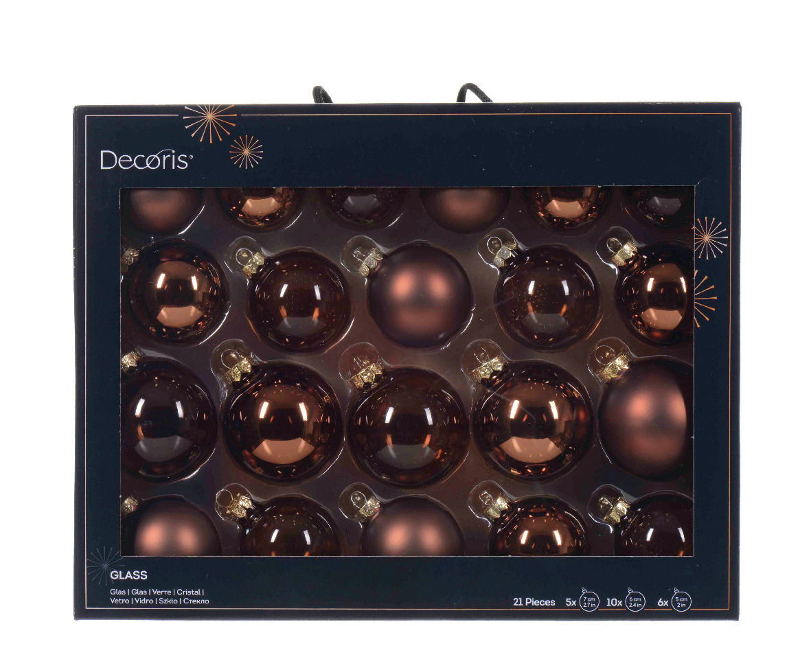 Decoris Weihnachtskugel-Mix 21-tlg.