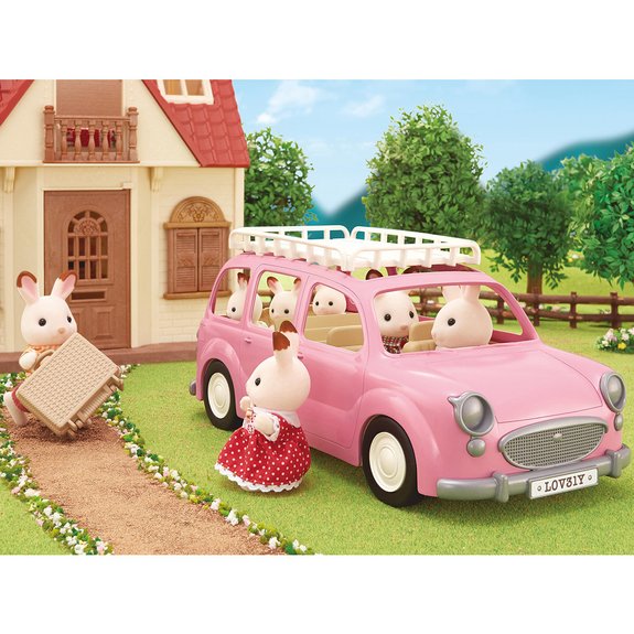 Sylvanian Families - Le monospace rose et set de pique-nique 5535