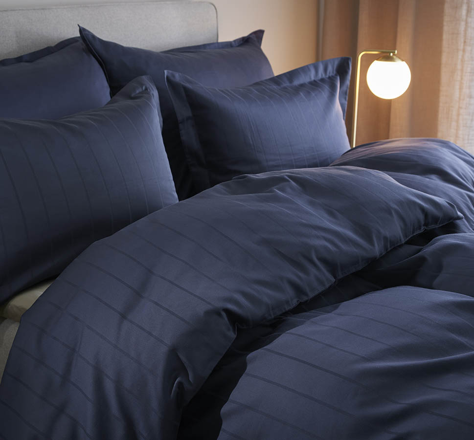 Imperial satengsengesett 140x200 navy