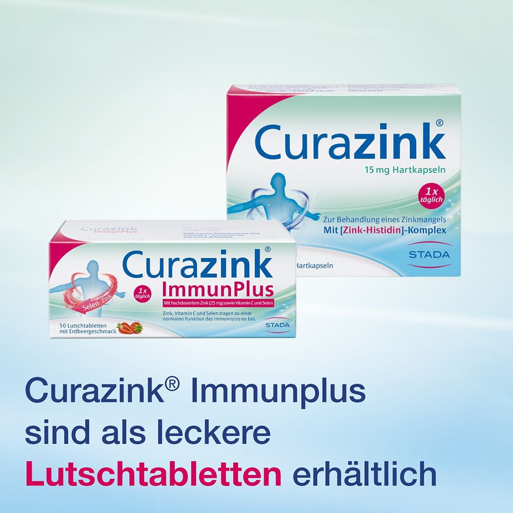 Curazink® Hartkapseln - hochdosiert mit 15 mg Zink im einzigartigen Zink-Histidin-Komplex