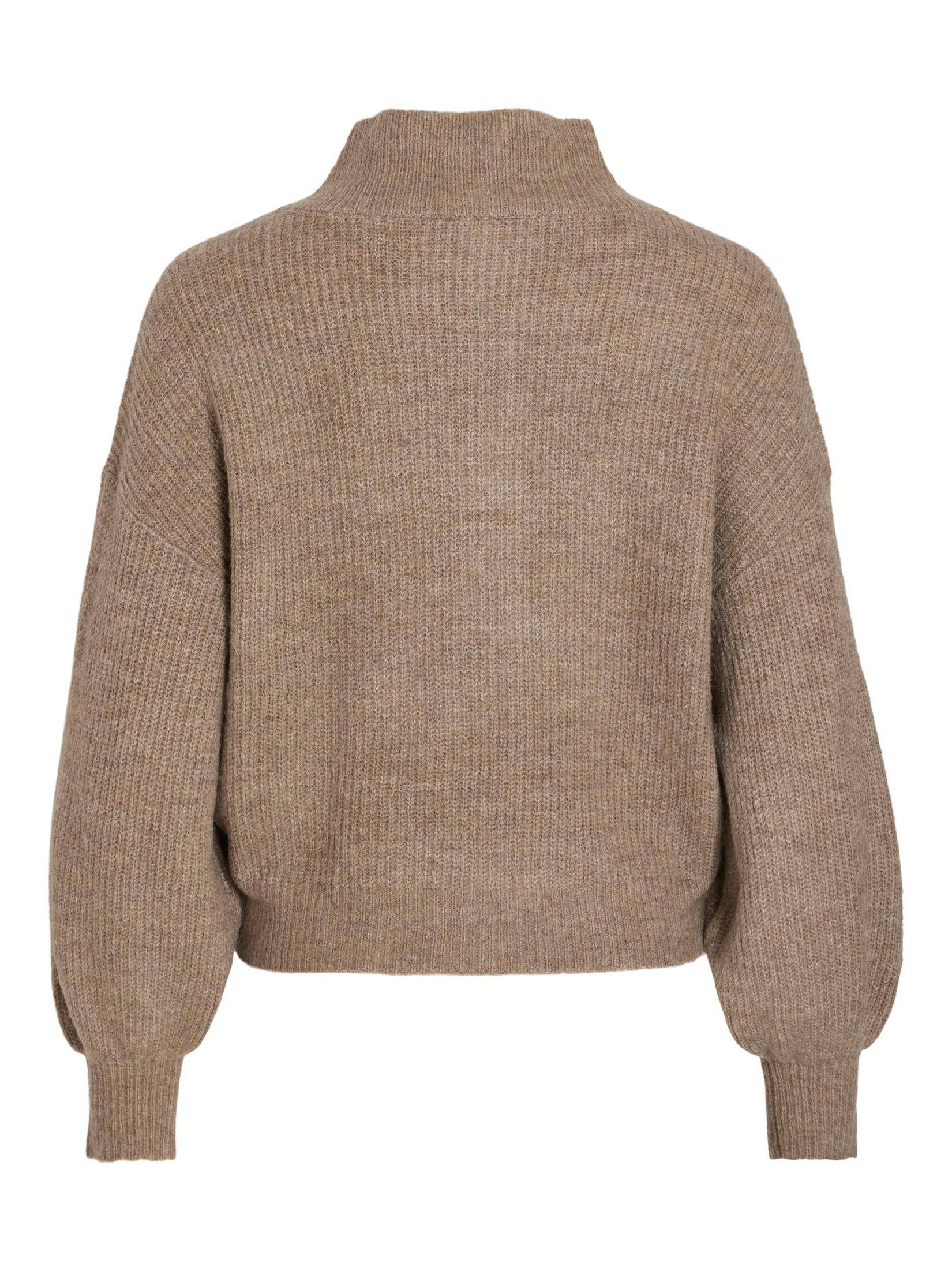 Vila| Damen Pullover VILEAH L/S BUTTON KNIT TOP