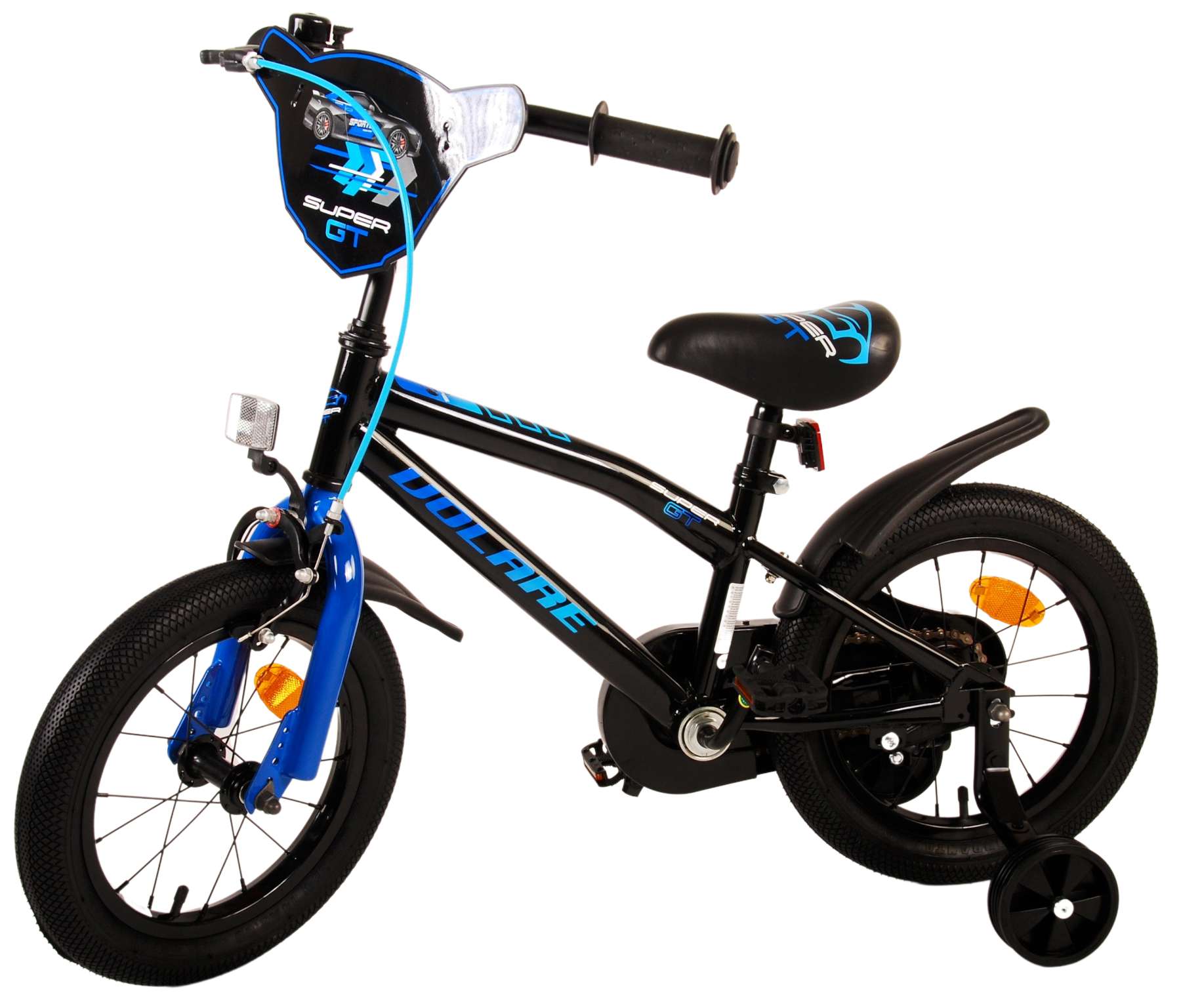 TPFSports Super GT Kinderfahrrad - Jungen - 14 Zoll - Rücktritt + Handbremse - Blau