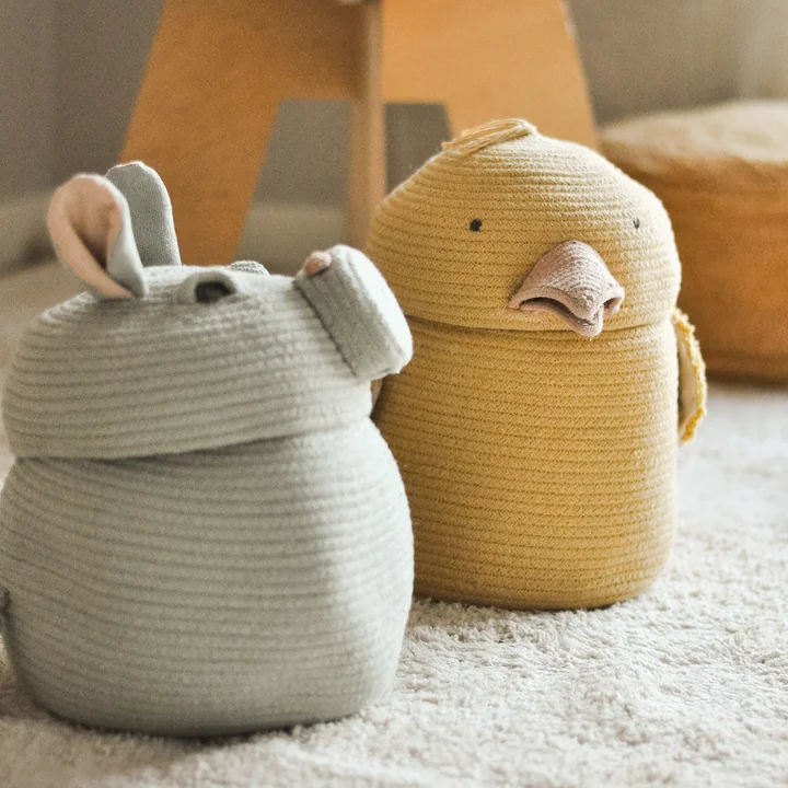 Lorena Canals - Spiel- und Aufbewahrungskorb, mini Rita the Rabbit, creme