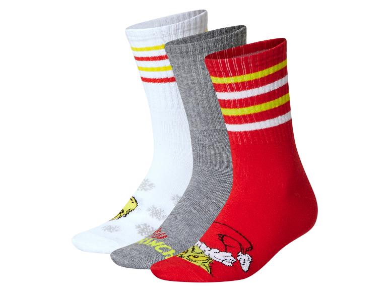 3 Paar kerstsokken The Grinch