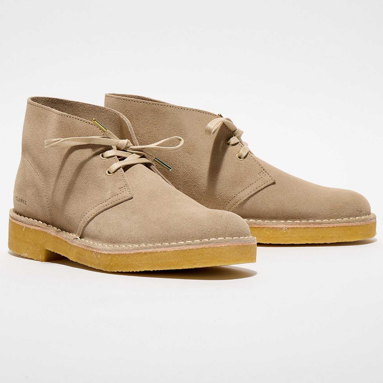 Clarks Originals Desert boots en Velours de Cuir sable