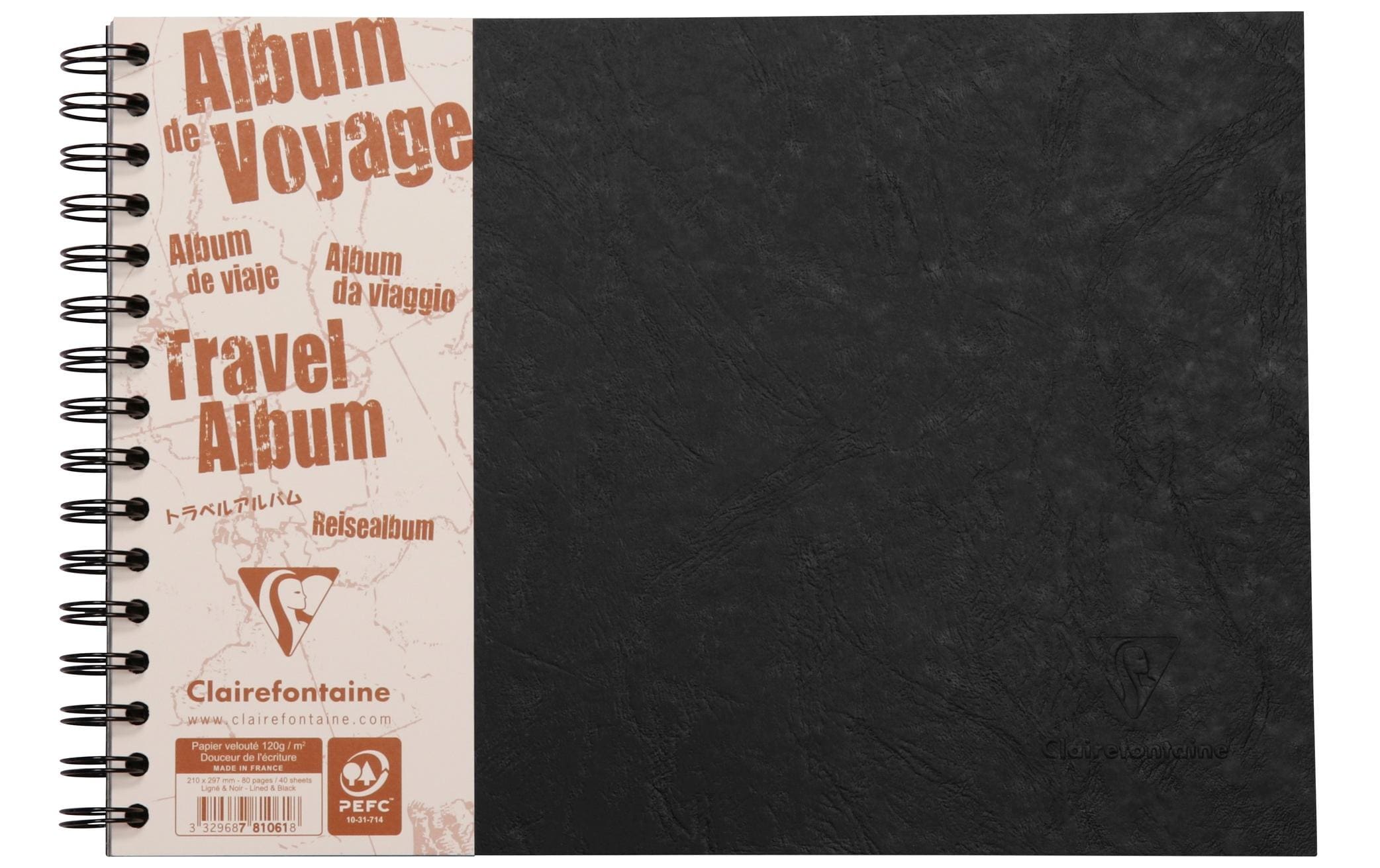 Fotoalbum AgeBag A4 quer, 40 Blatt, SchwarzReisealbum
