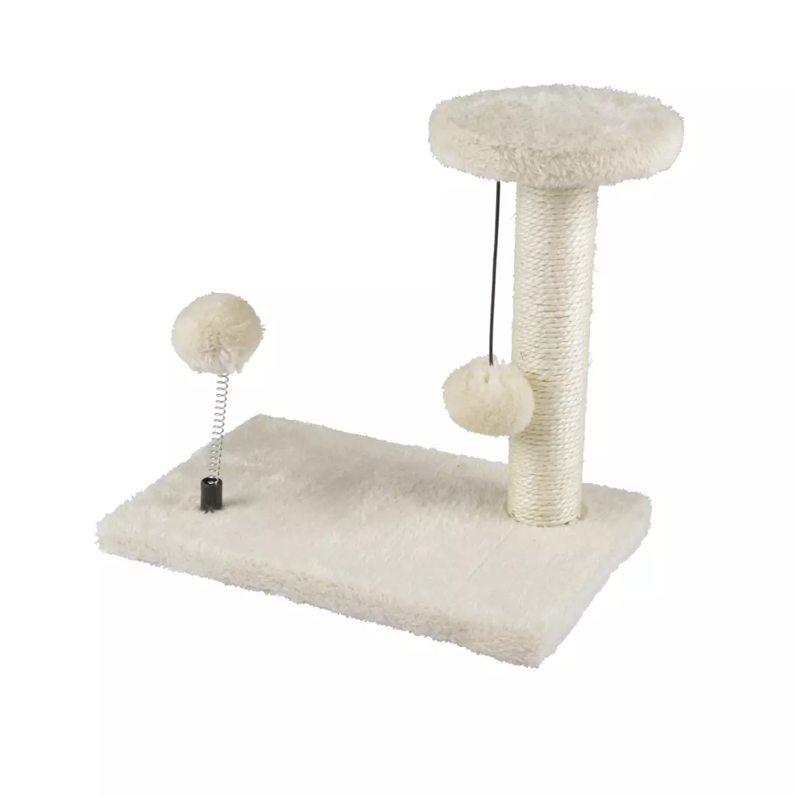 Arbre à chaton avec jouets Ecru