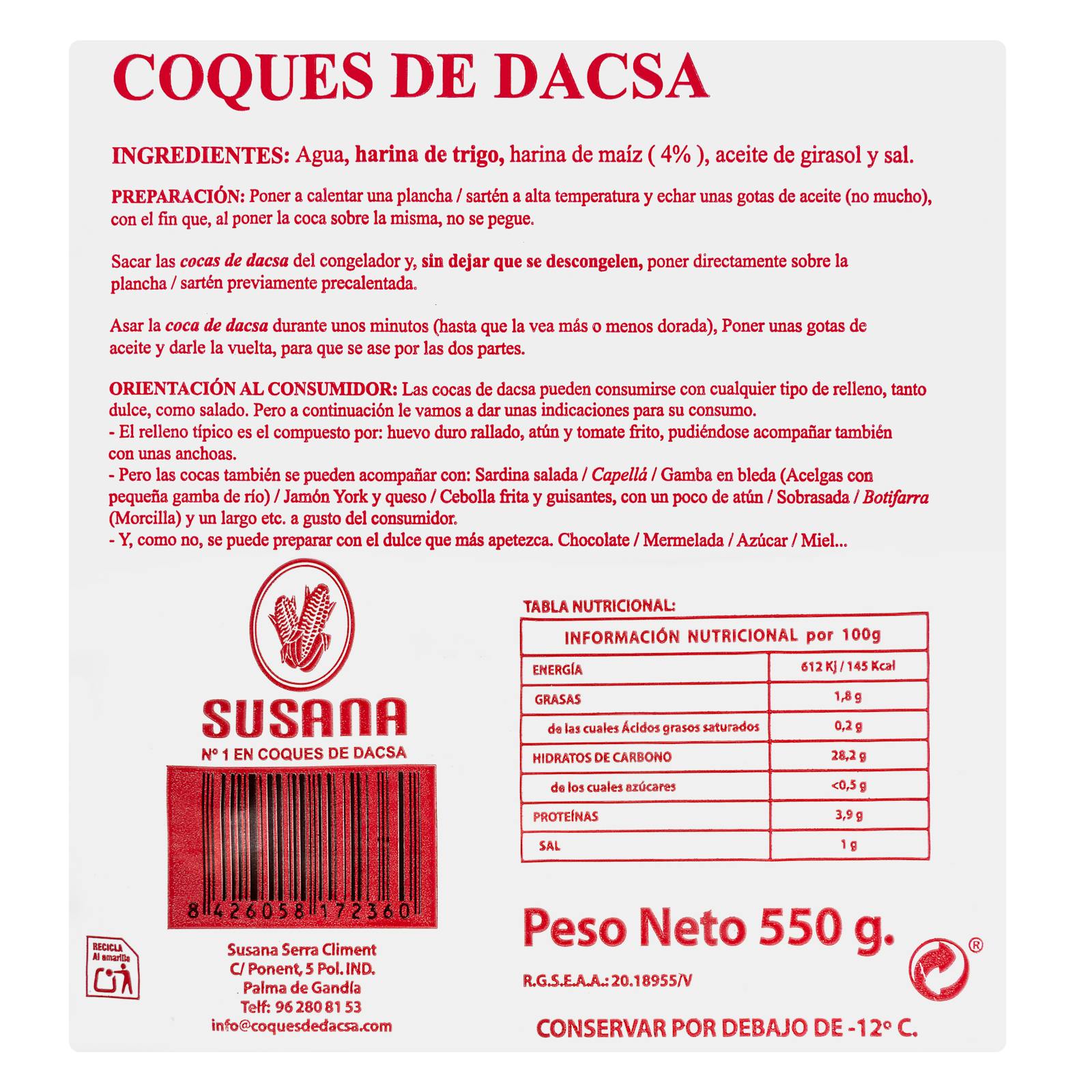 Coca-Cola Susana Dacsa surgelés