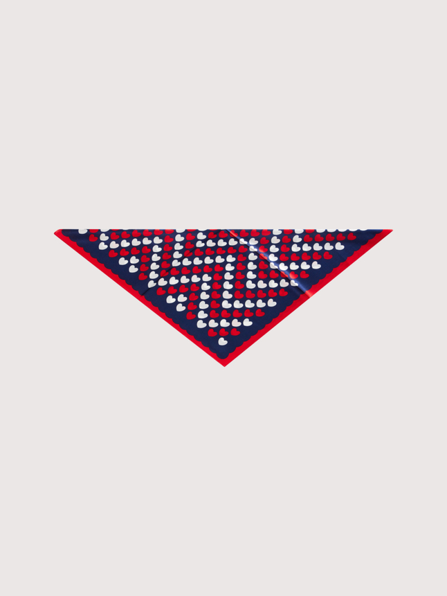 Foulard carré imprimé coeur