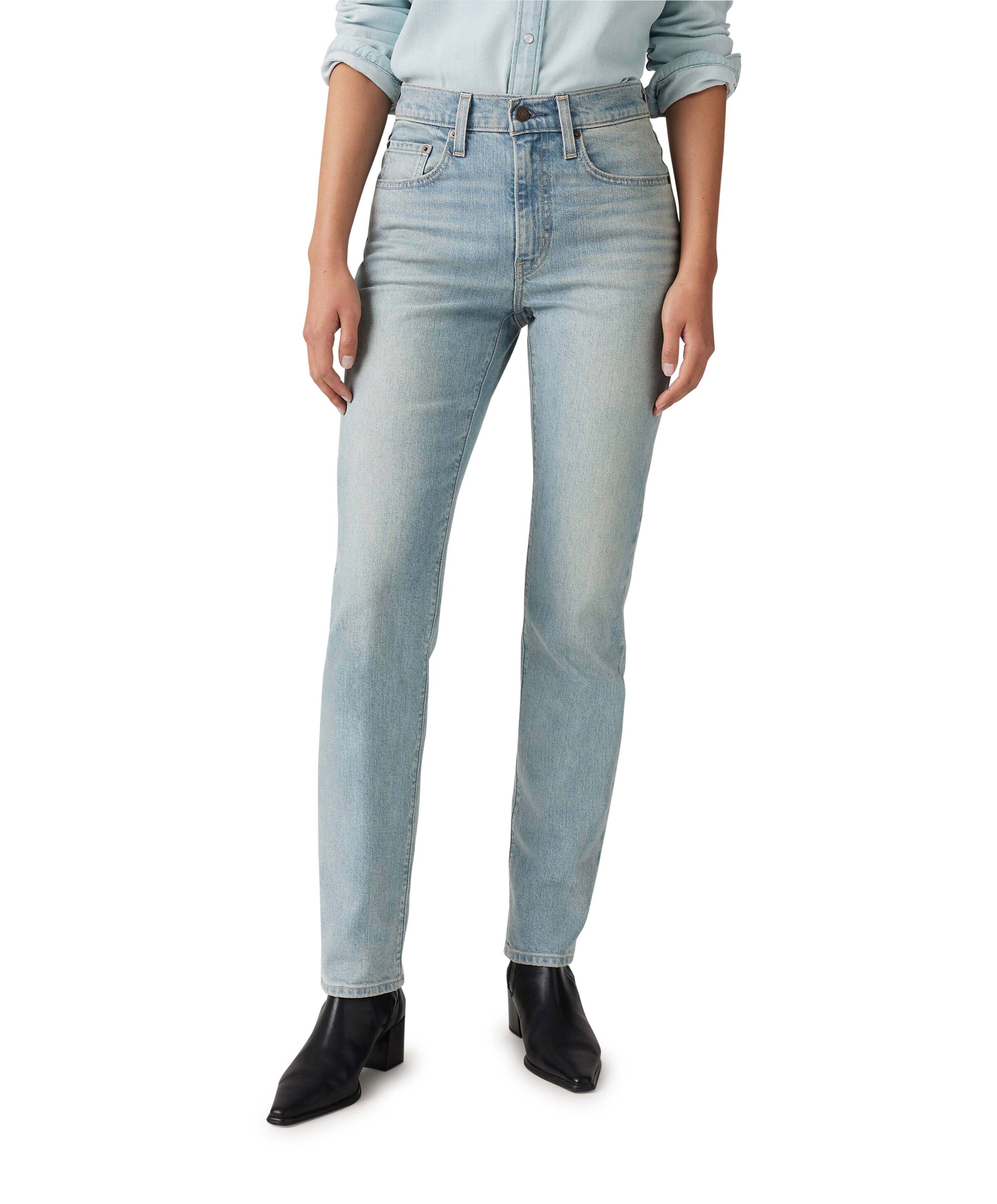 Levi's 724 High rise straight dames jeans blauw