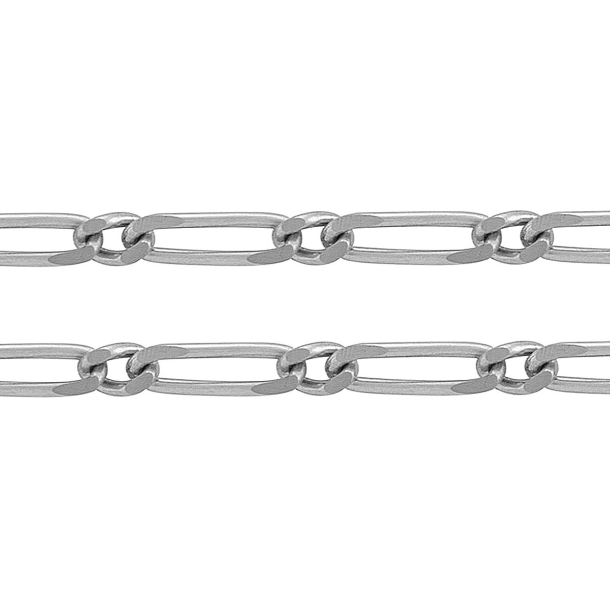 Longue Chaîne Chaine homme 70 cm maille Figaro en argent 70cm 1,5mm