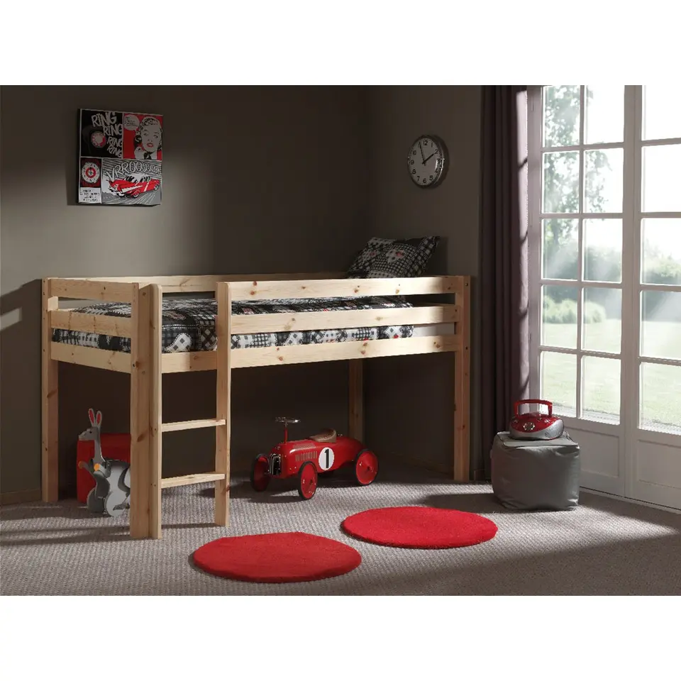 Vipack halfhoogslaper Pino - grenenhout - 114x105,3x209,3 cm