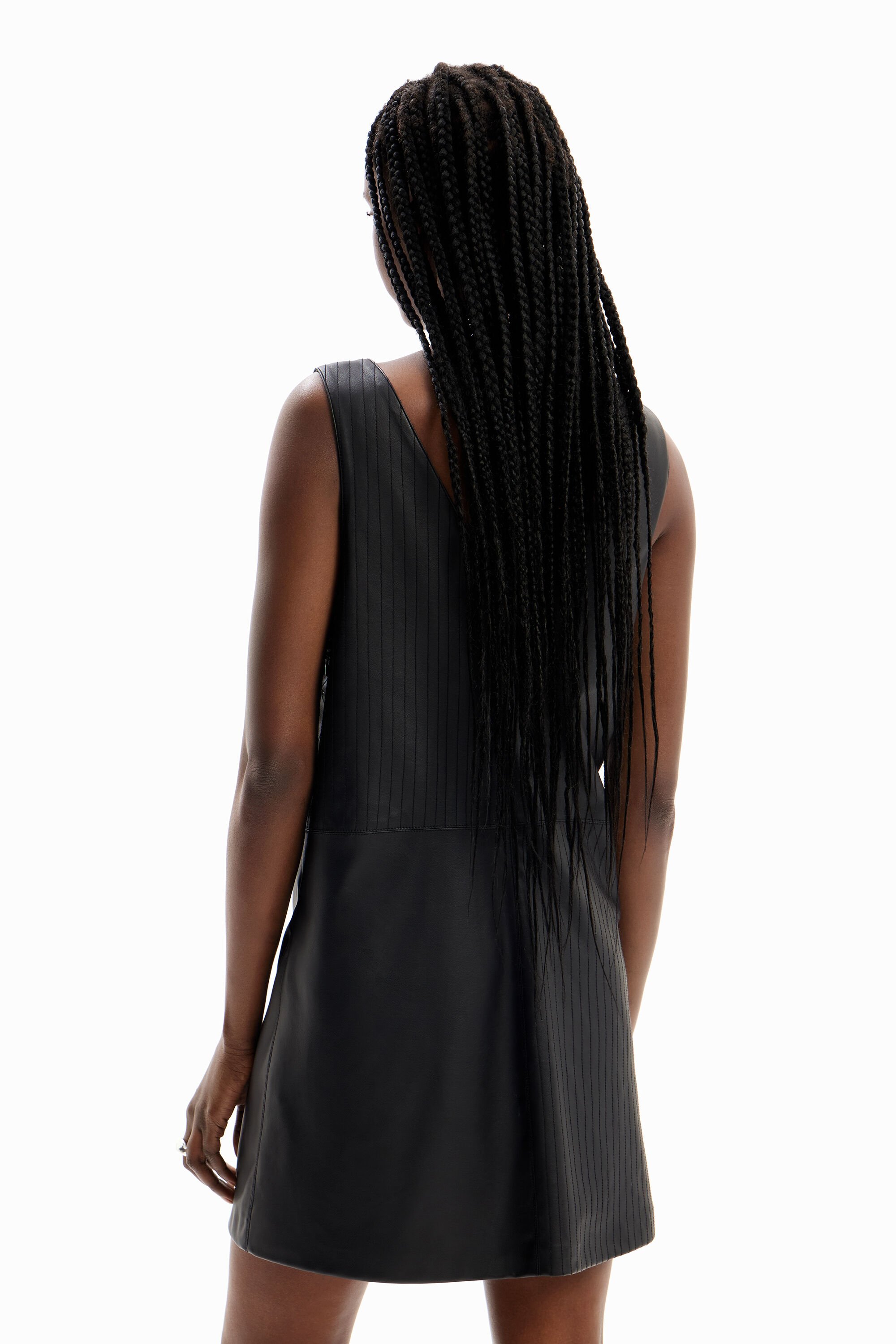 Vestido com efeito de pele pequena