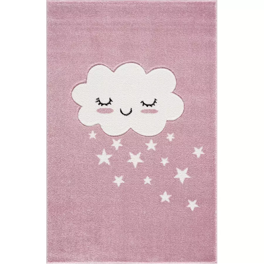 LIVONE Kinderteppich Kids love Rugs WOLKE rosaweiss
