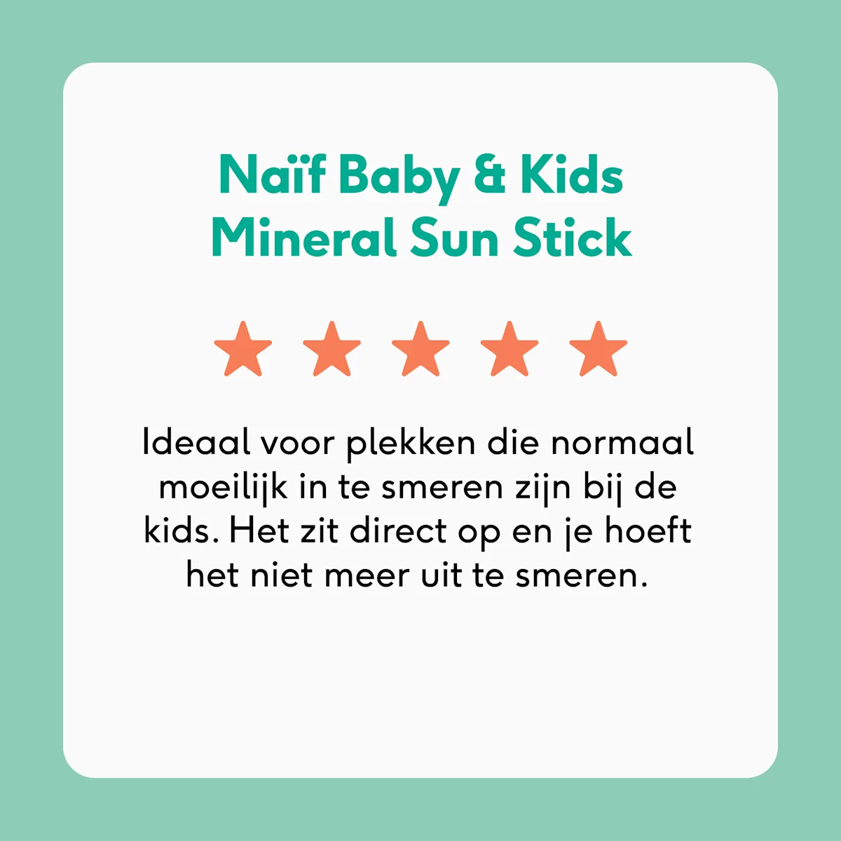 Minerale Zonnebrand Stick - SPF 50 - Parfumvrij