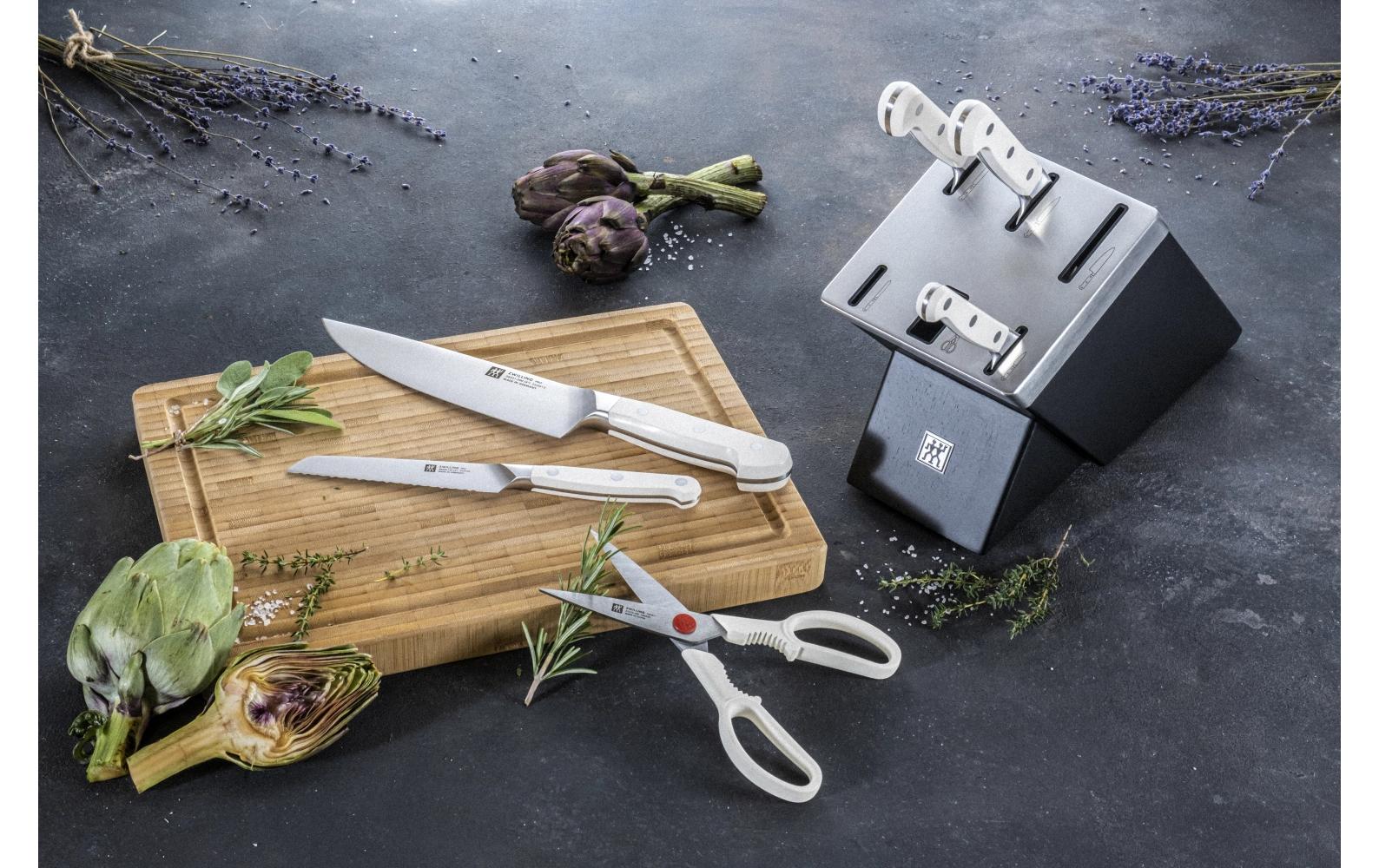 Messerblock-Set mit Messer Pro le blanc Schwarz, 7-teilig<br>Messerblockset
