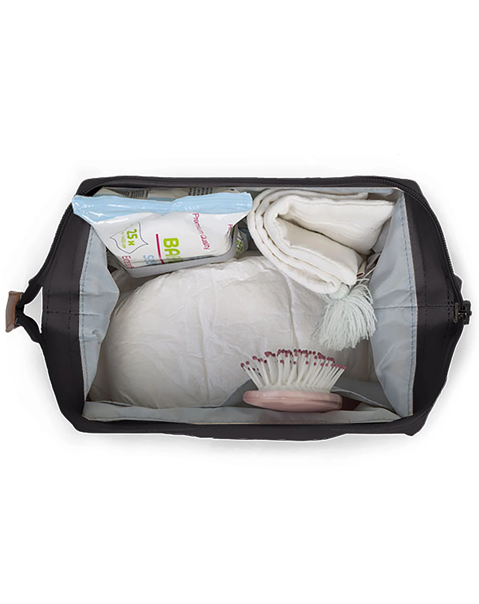 Kulturbeutel BABY NECESSITIES (27x13x15) in schwarz/gold