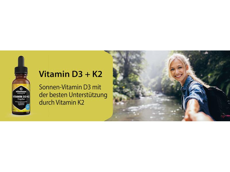 Vitamaze Vitamin D3   K2 Tropfen 50 ml Nahrungsergänzung D3   K2