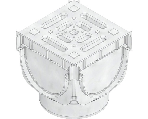 Hauraton TOP X Universele Box Compleet DN/OD 110 Zilver