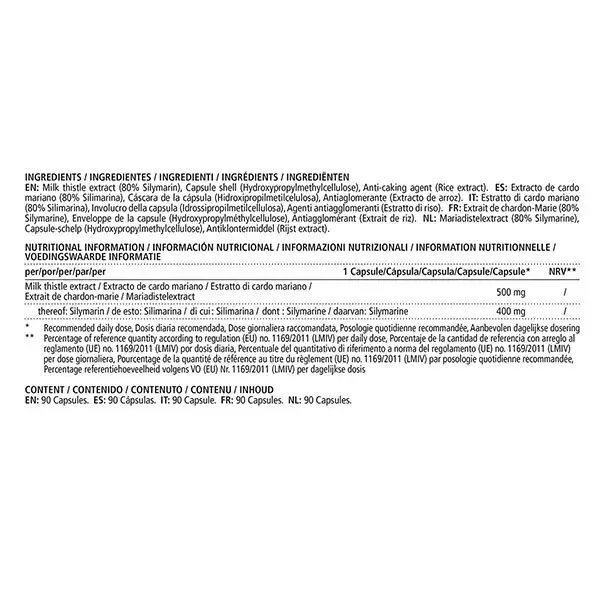 Extrato de Cardo Mariano Vitamaze 500mg 90 cápsulas