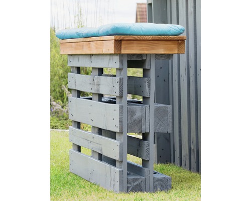 Pallet barbank, hout, 2-zits, grijs