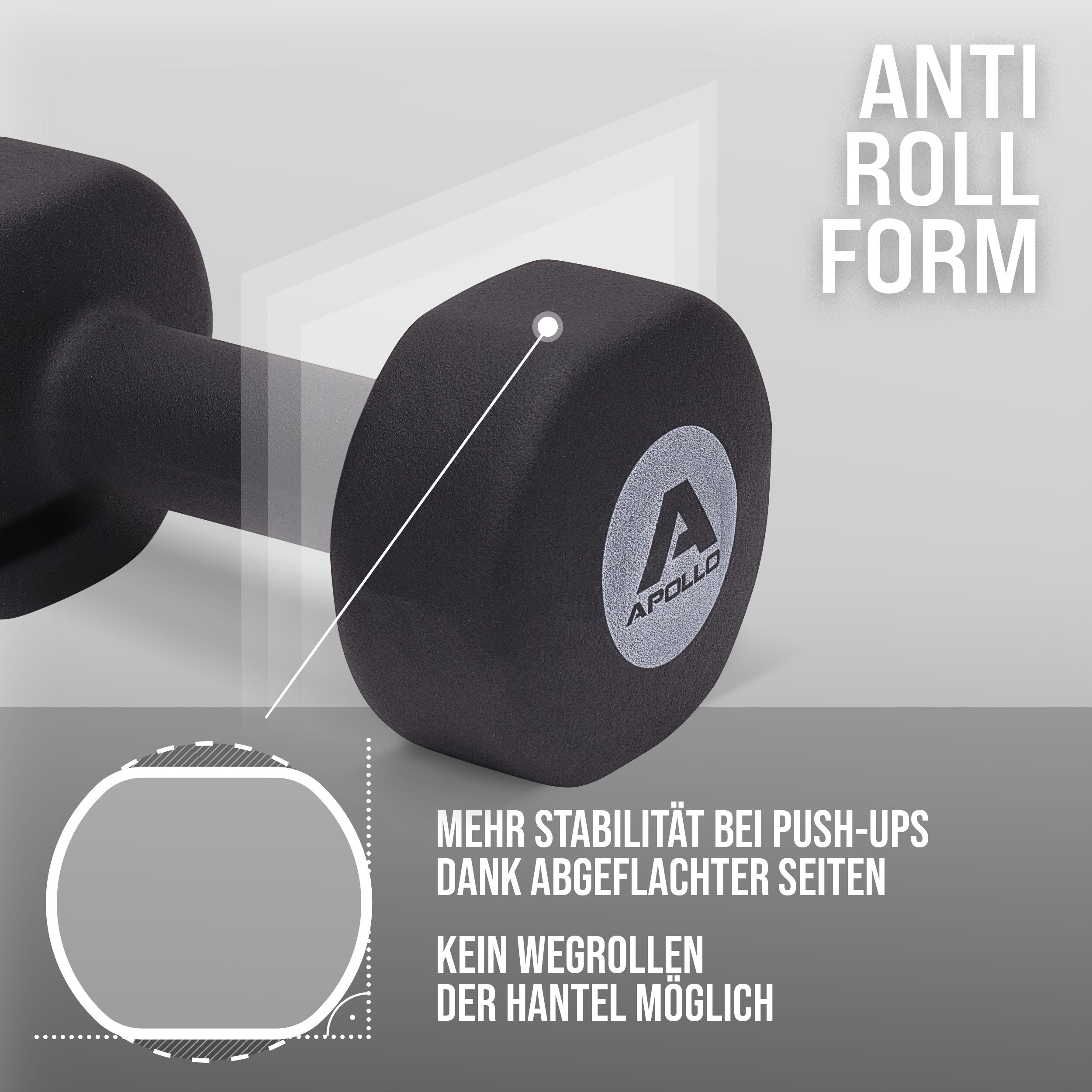Apollo Hantel Set Kurzhantel Fitness Hanteln 10 kg