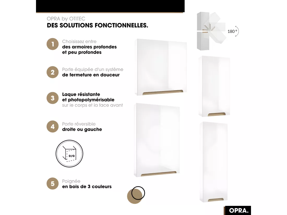 Armoire murale | OPRA | Blanc | 30 x 90 x 15 cm