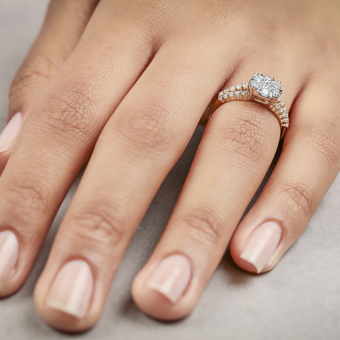 Verlobungsring 750/18 K Gelbgold mit Diamanten 1.00 ct H/si by CHRISTIAN