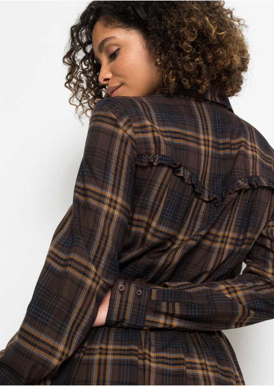 Robe-chemise à carreaux