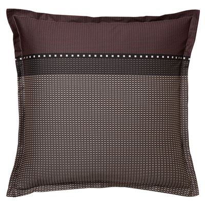 Linge de lit en satin de coton peigné micromotif noir
