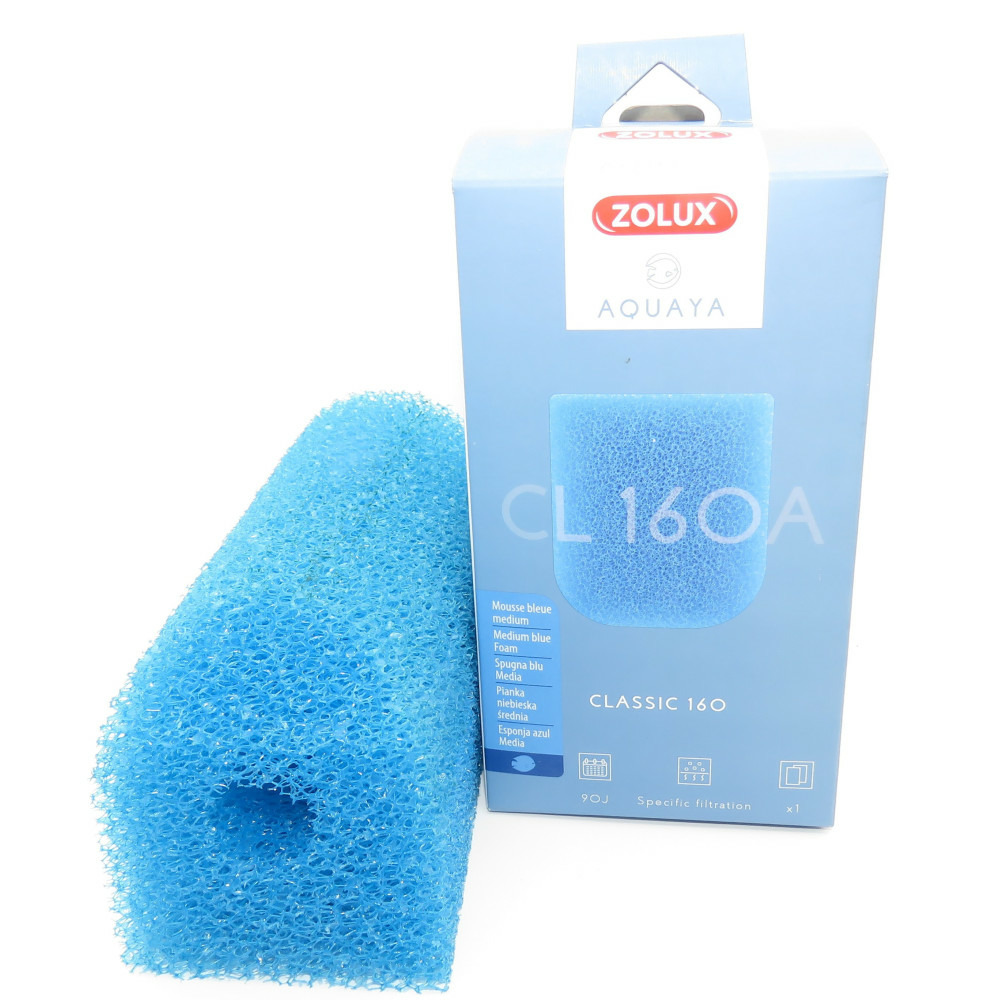 Mousse bleue medium cl 160 a pour pompe classic 160 pour aquarium.