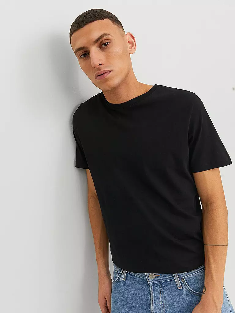 JACK & JONES T-Shirt JJEORGANIC schwarz