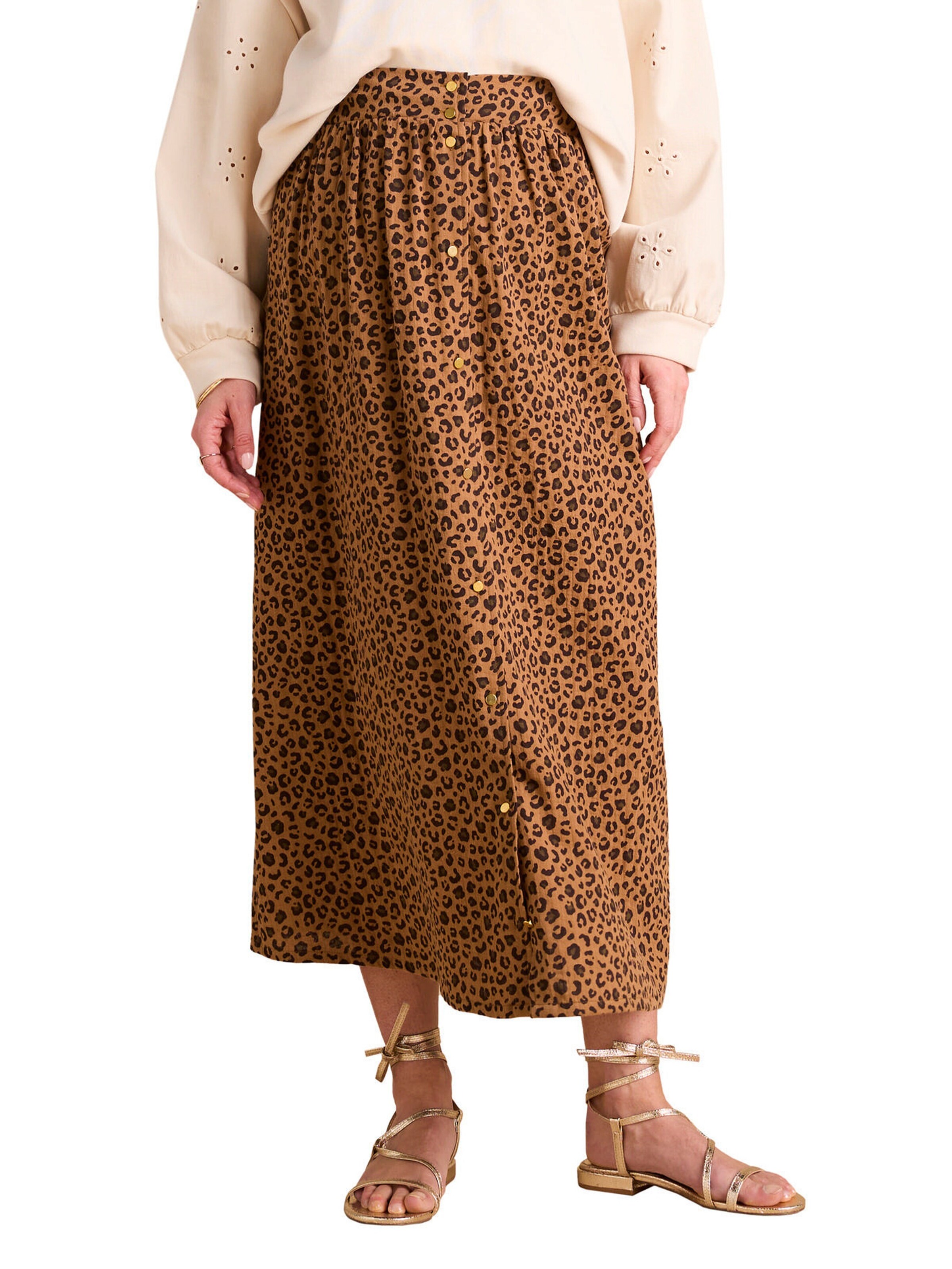 Envie de Fraise Langer Umstandsrock beige