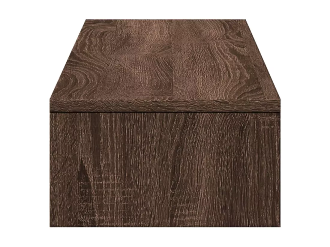 Support de moniteur avec tiroirs chêne marron bois d'ingénierie