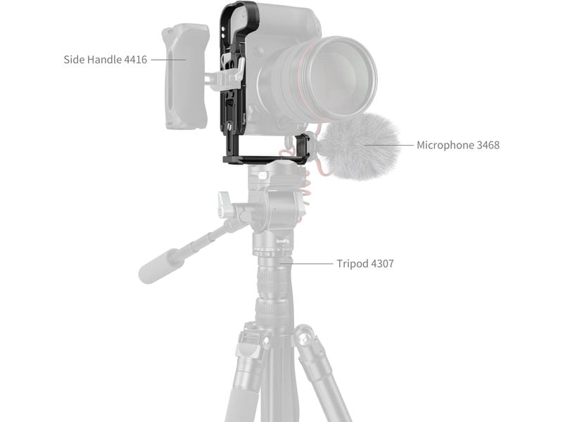 Smallrig L-Winkel Montageplatte für Canon EOS R5 Mark II Schützt die Kamera und bietet Anschlussmöglichkeiten