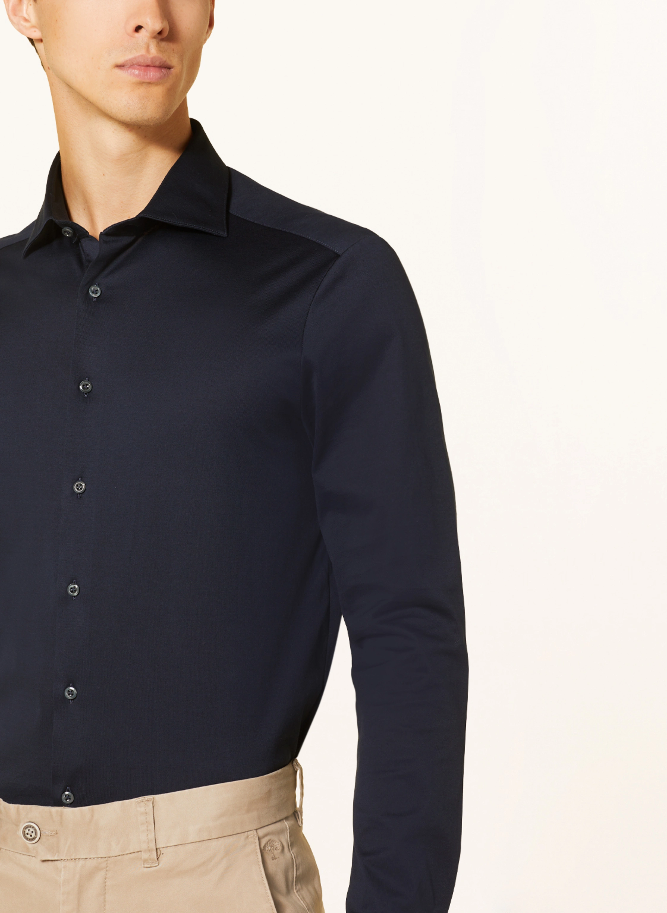 Stenströms Jerseyhemd Slim Fit