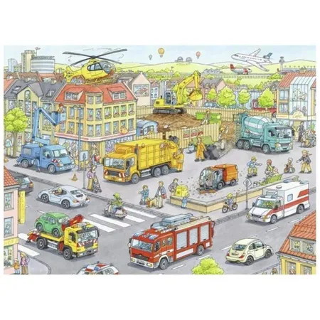 Ravensburger XXL Puzzle Fahrzeuge in der Stadt, 100 Teile