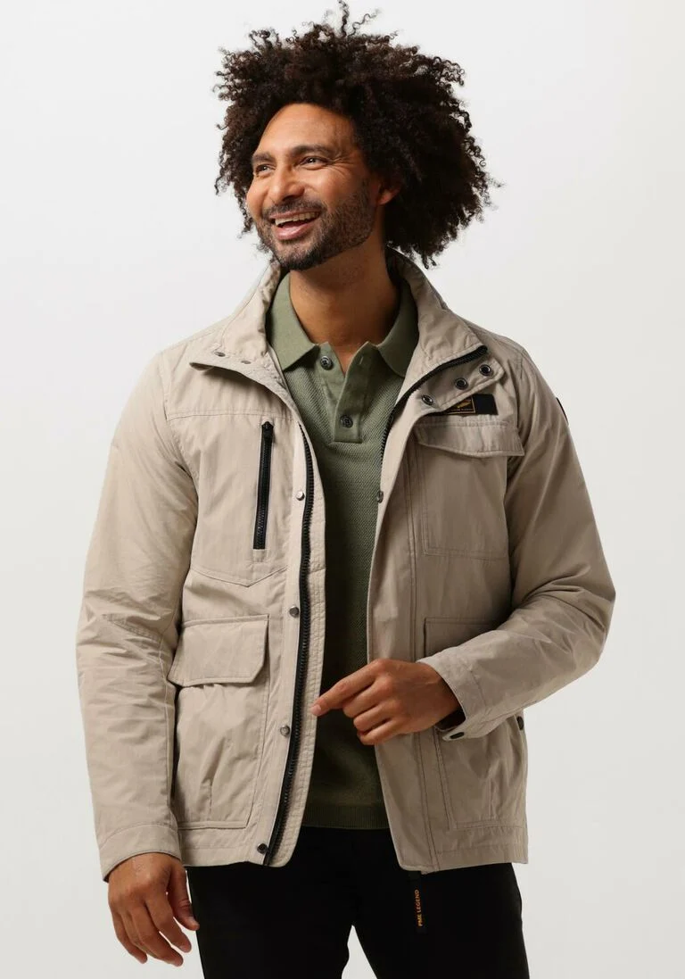 PME LEGEND beige pme legend jack semi long jacket futurer mech cotton