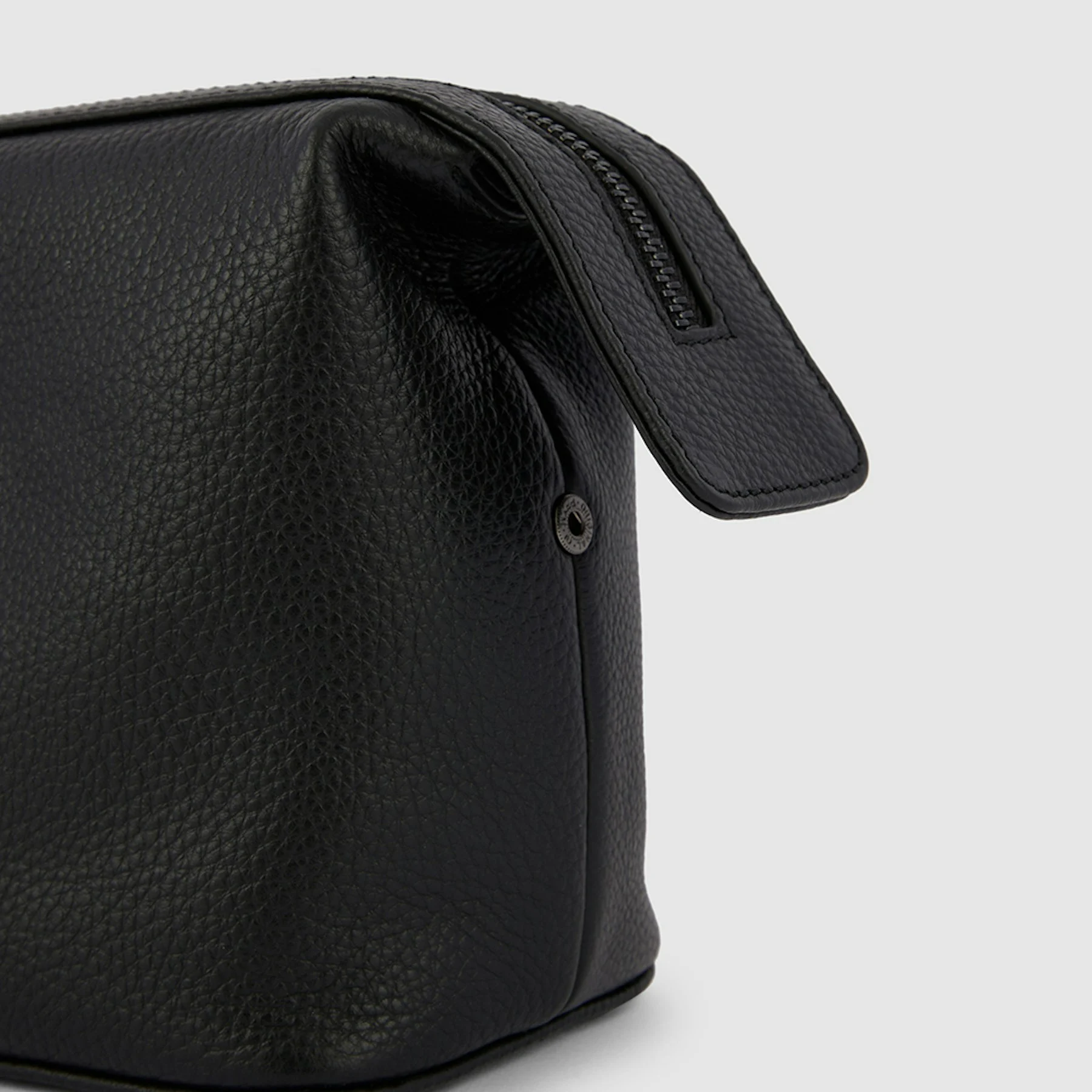 Trousse de toilette en cuir | Noir
