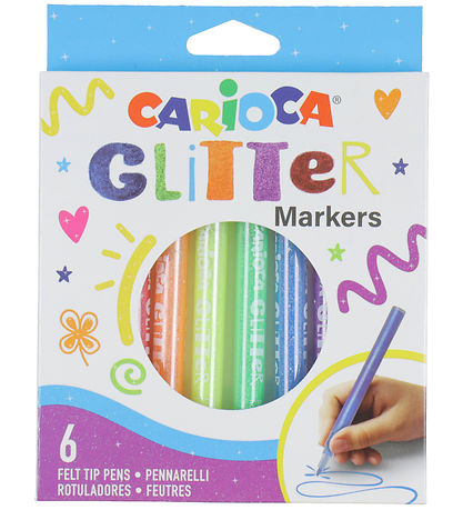 Carioca Filzstifte - 6 st. - Glitzer