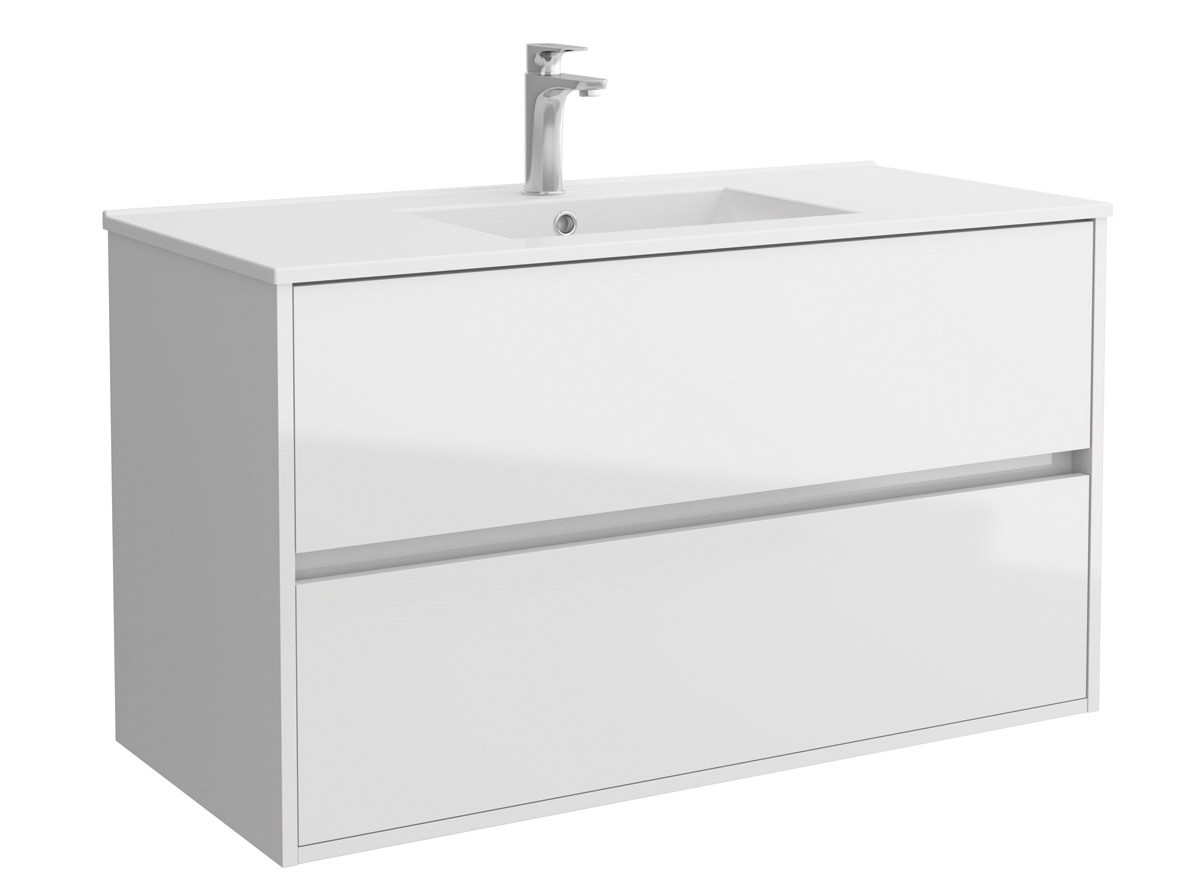 Muebles Project badkamermeubel hoogglans wit 100cm