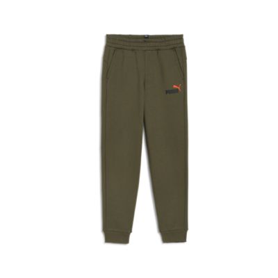 PumaEssentials+ Two-Tone Logo Pants - oliv
