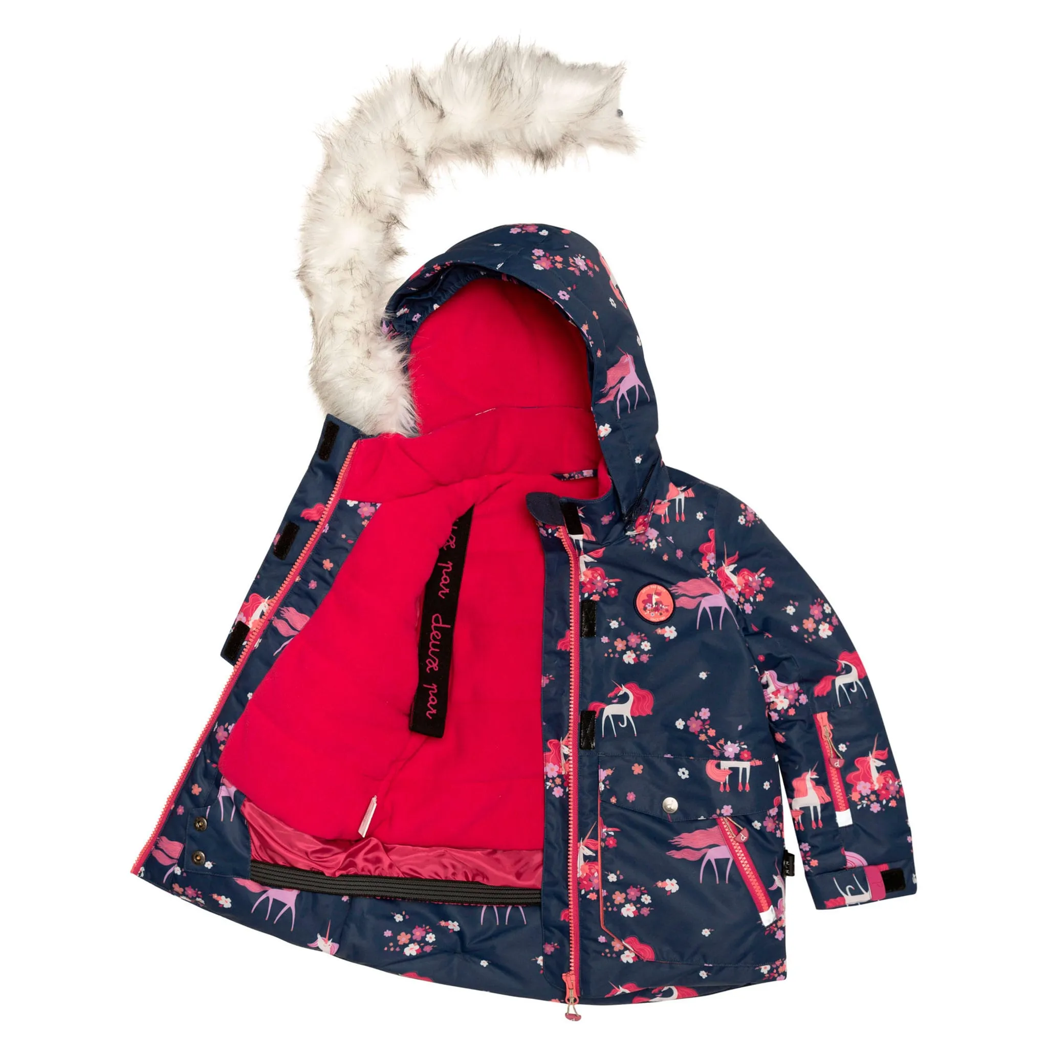 Deux par Deux Habit de Neige 2 Pièces Imprimé Licorne 2-6ans