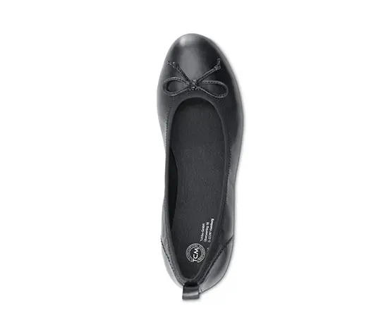 Leder-Ballerinas, schwarz