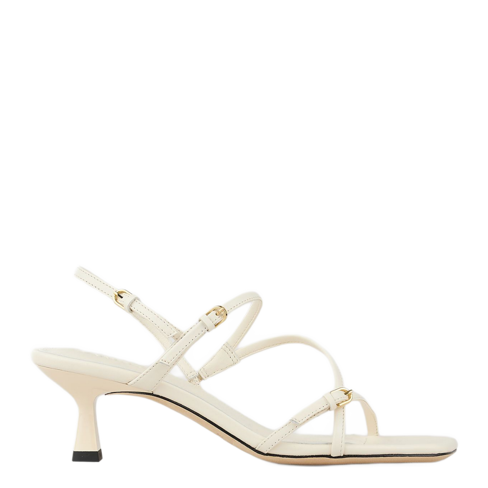 Sandales à talons en cuir | Blanc