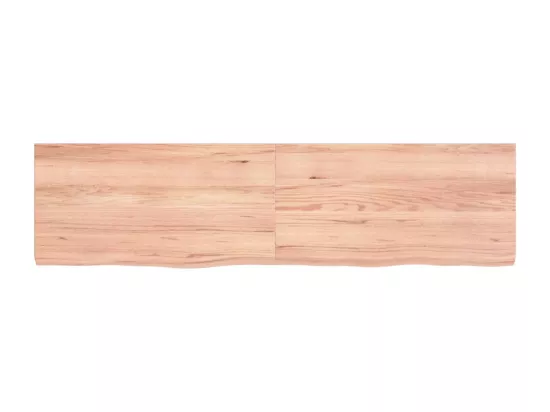 Étagère murale marron clair bois chêne massif traité