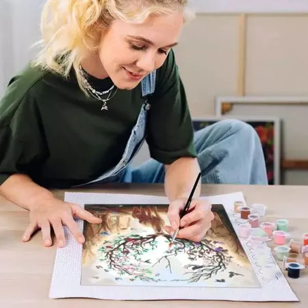 Ravensburger CreArt Malen nach Zahlen - Leinwand Magischer Hirsch