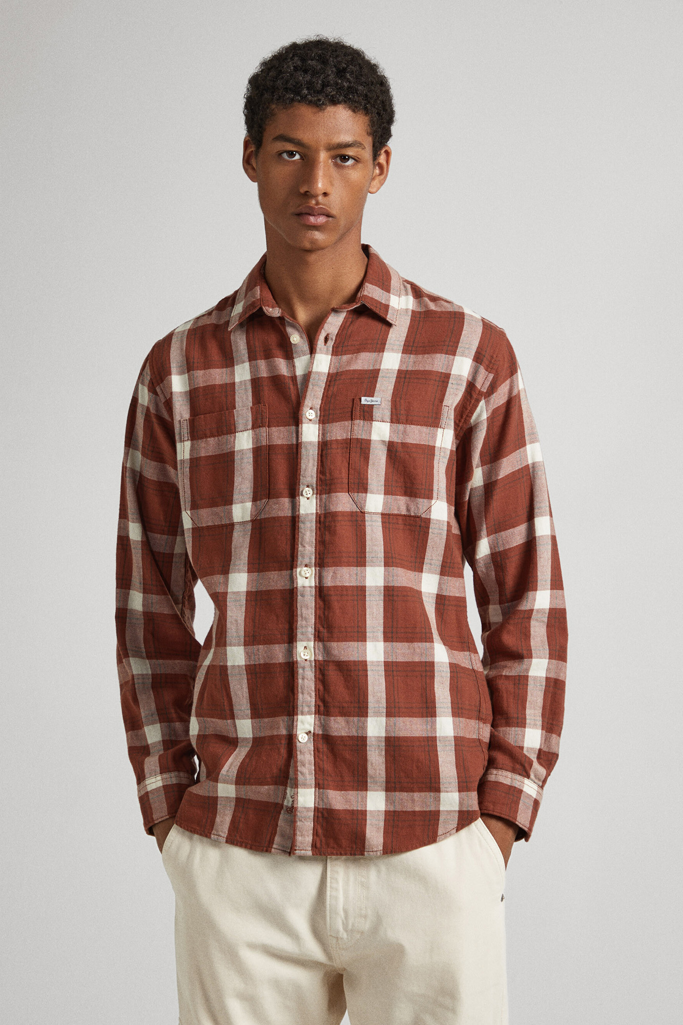 camisa xadrez de algodão