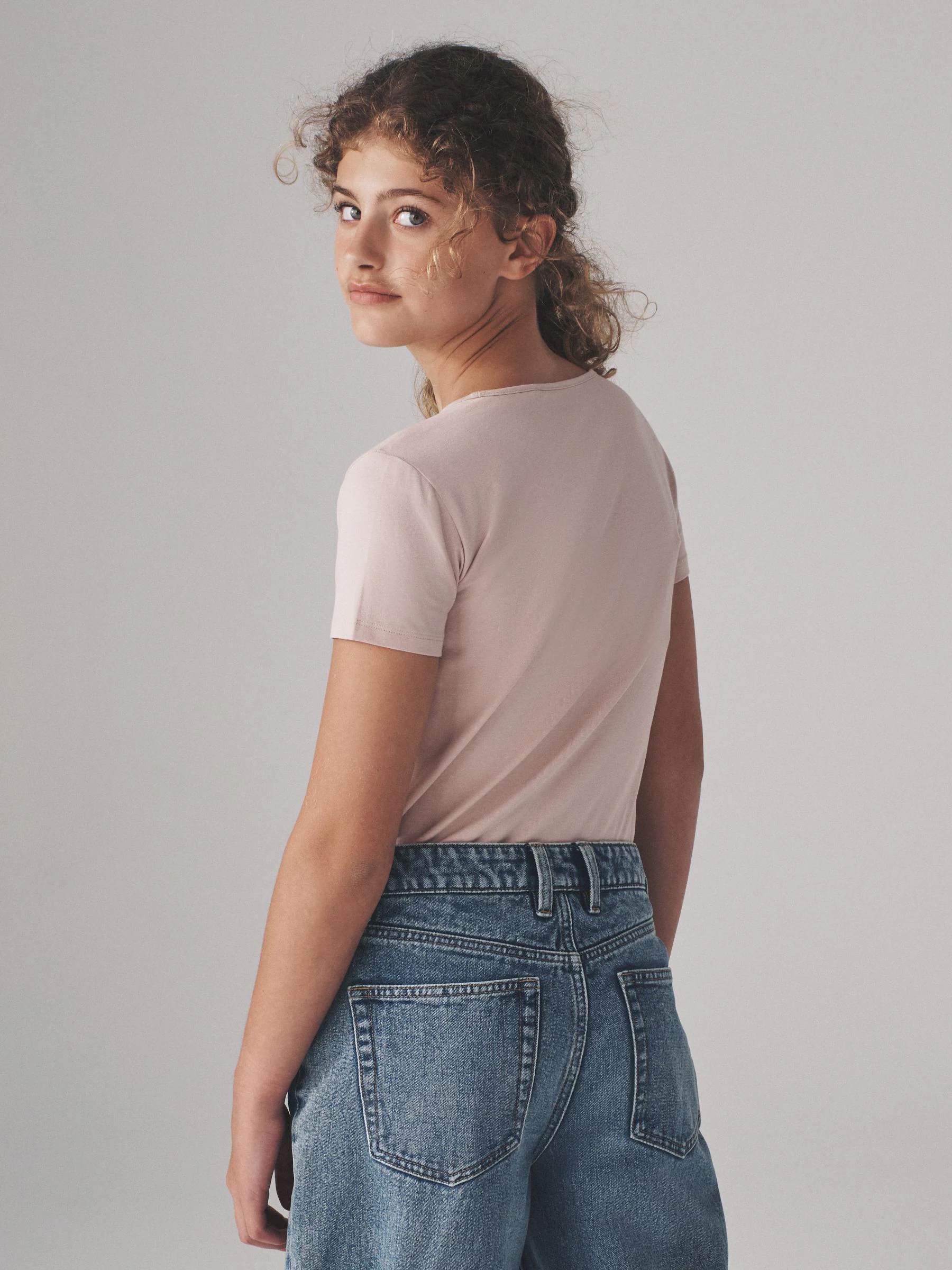 Roze/crème/bruin - The Set 5 Pack Short Sleeve Crew Neck Cotton T-Shirts