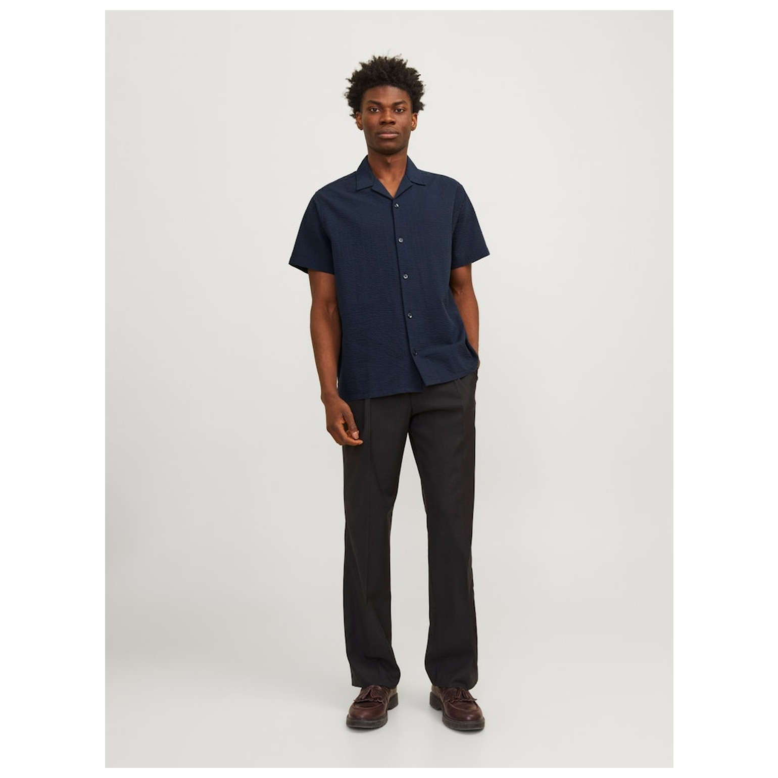 Jack & Jones JOREASTER PALMA SEERSUCKER SHI